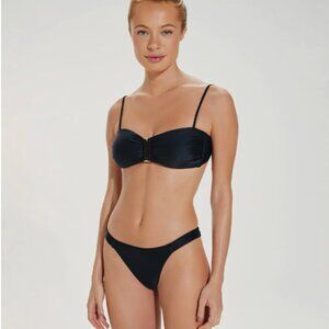 *NWT* ViX Paula Hermanny Fany Solid Black Bikini Bottom- Size XS